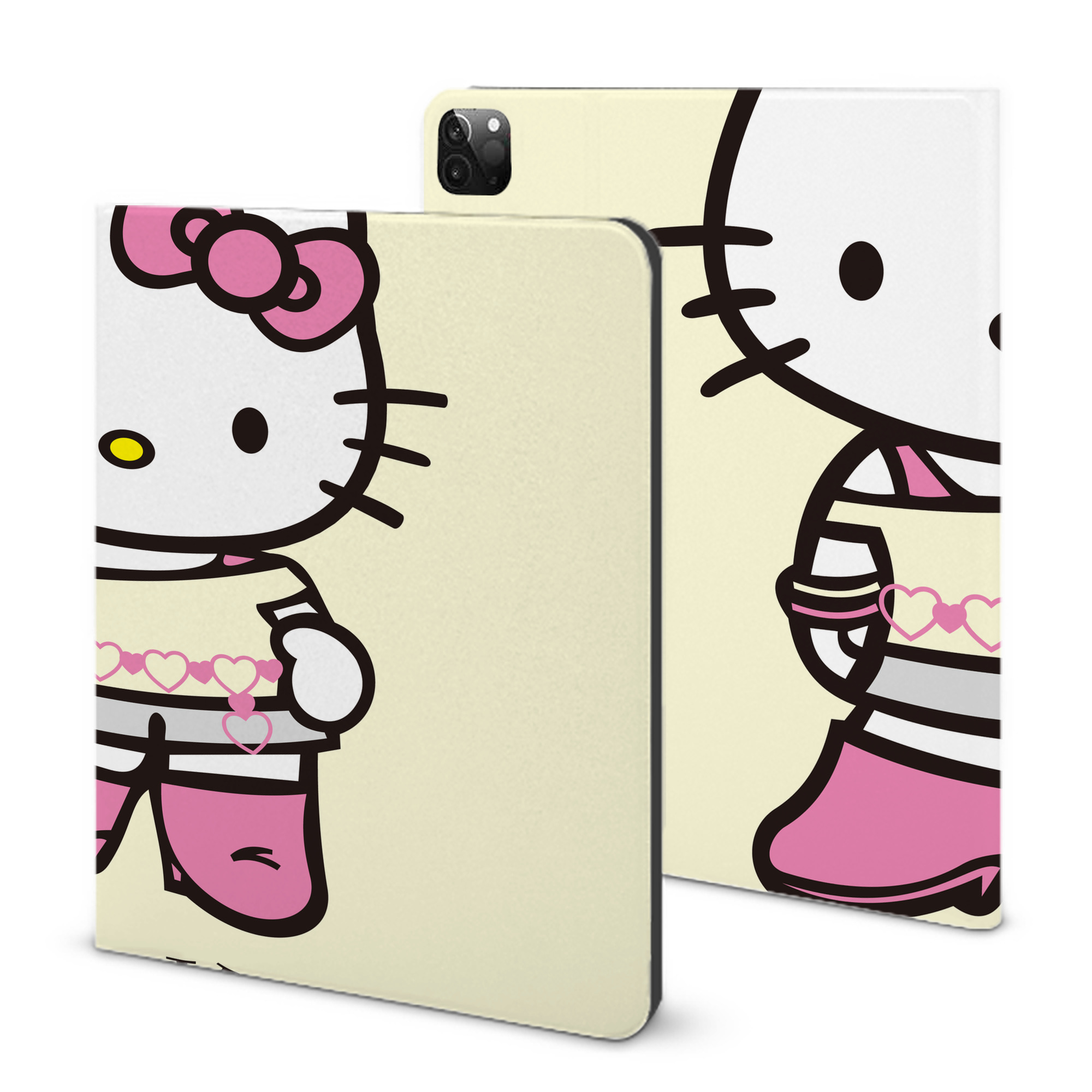 （画像用） Hello Kitty ハローキティ IPadケース ペンホルダー付き ブックスタイルデザイン